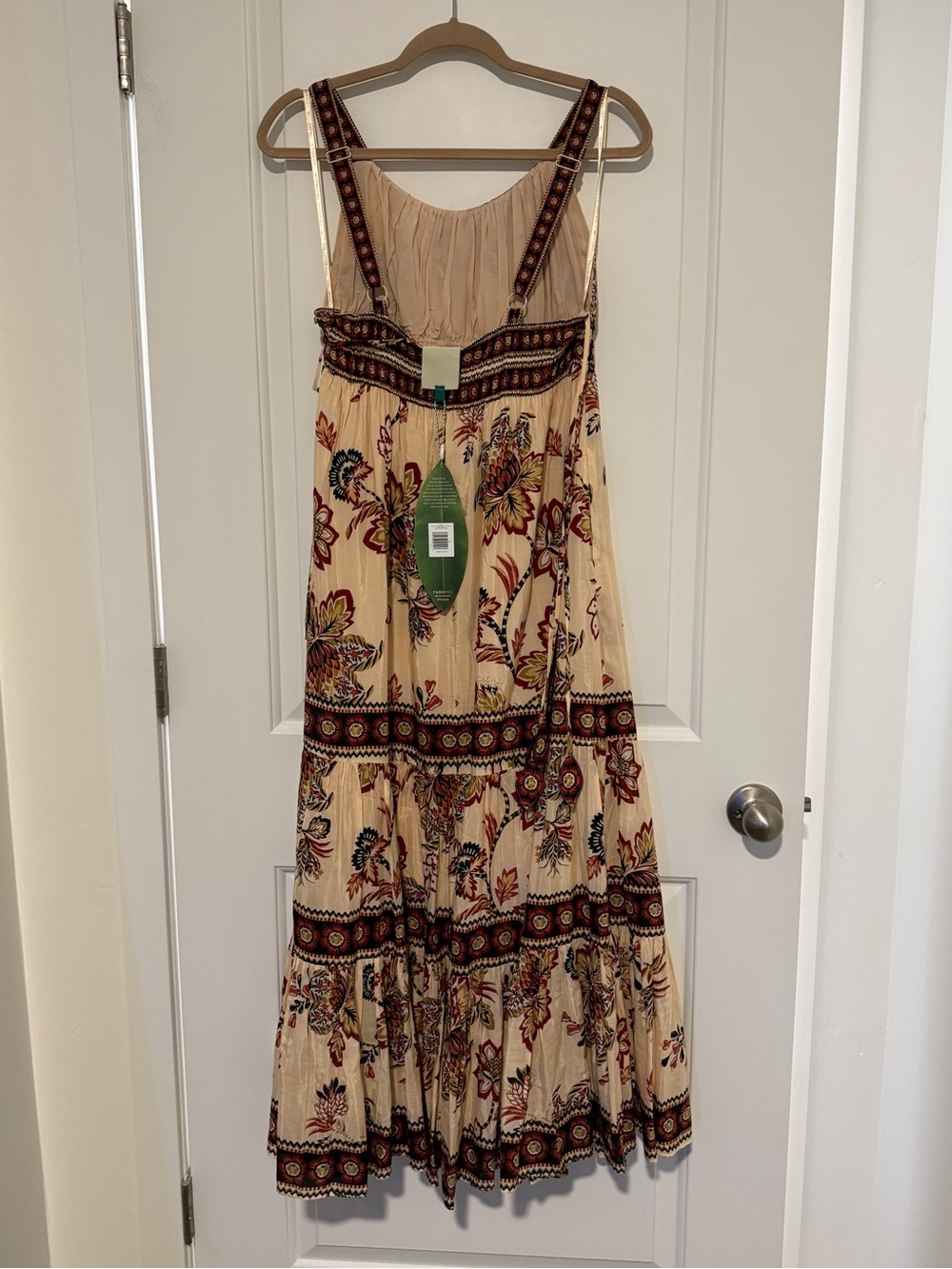 NWT Farm Rio Aura Floral Sand Midi Dress - Size M - Picture 5 of 7